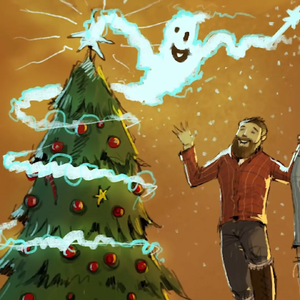 The spirit (above) of the tree (left) and the water (right, inside the father (the human body is 60% water))